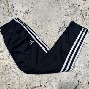 Adidas Kids Pants Size Unisex Boy Or Girl Black And White Striped Pockets
